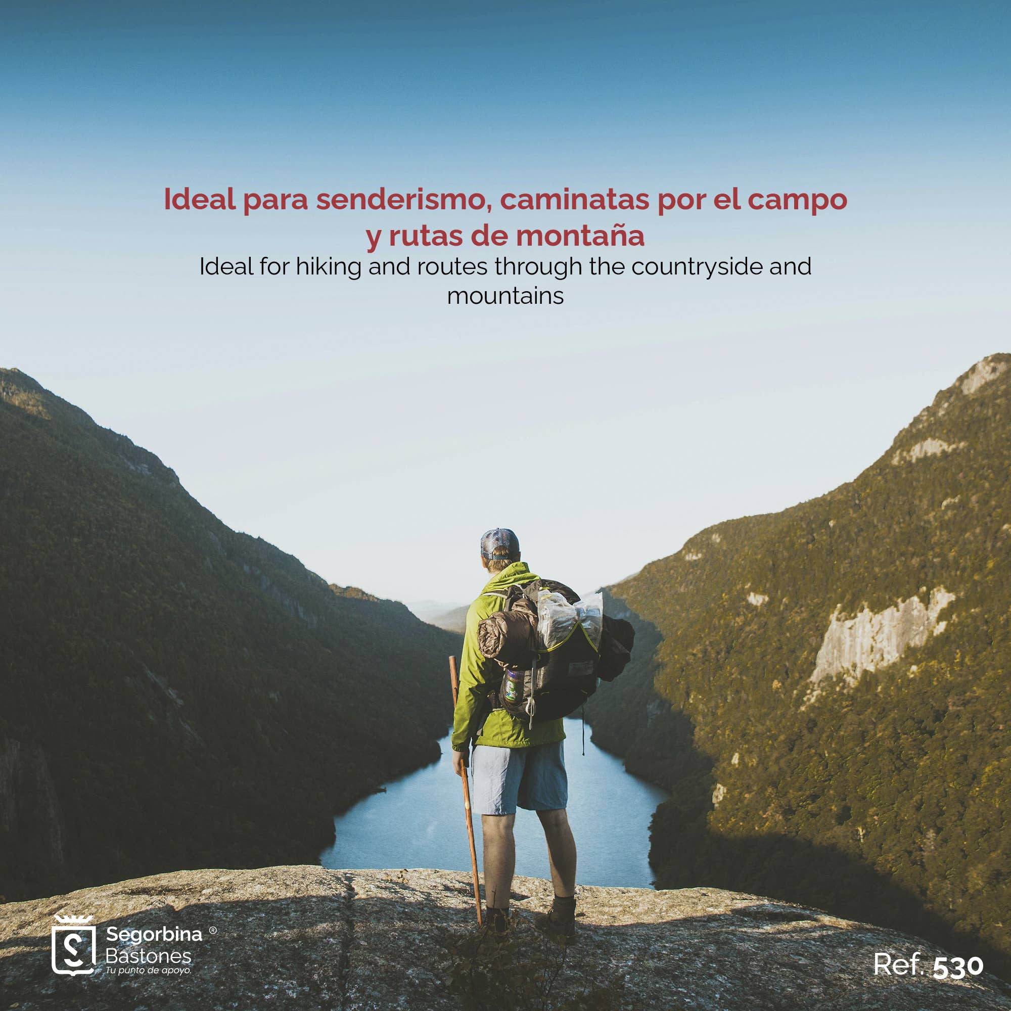 Segorbina BASTONES - Venta al por mayor Accesorios de deporte - Bastón senderismo de castaño natural8