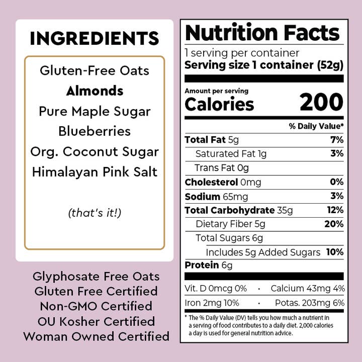 Mylk Labs - Wholesale Oats - Blueberry Maple Oatmeal Cup3