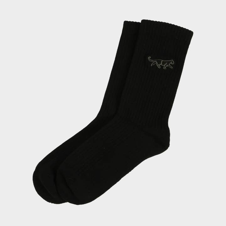 Bare Kind Socks - Wholesale Socks - Unisex - Black Panther Socks | Ribbed Bamboo Socks | Black Socks0