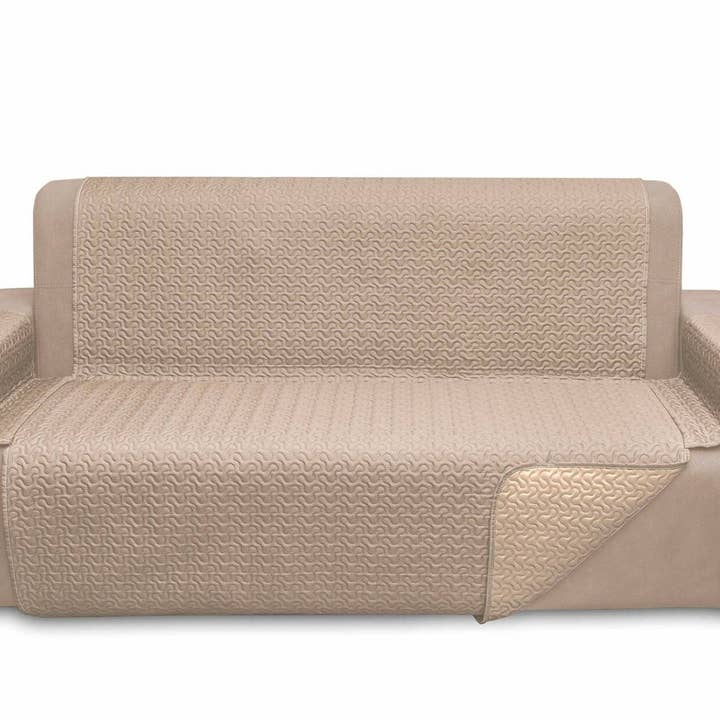SG HOGAR - Wholesale Chair/Sofa Slipcover - Beig-Taupe Microsatin Sofa Cover