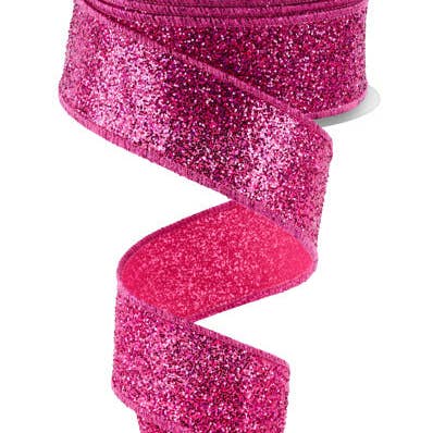 Trendy tree - Wholesale Ribbon - Gift Wrapping - 1.5"X10YD Fuchsia Laser Glitter Ribbon RGF153207