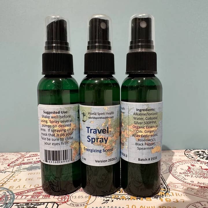 Spray da viaggio, energizzante per la vendita all'ingrosso da parte di World Spirit Botanicals