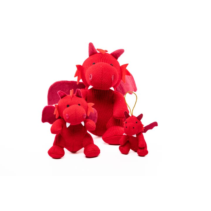 Best Years Ltd - Wholesale Ornament - Knitted Red Dragon Hanging Ornament