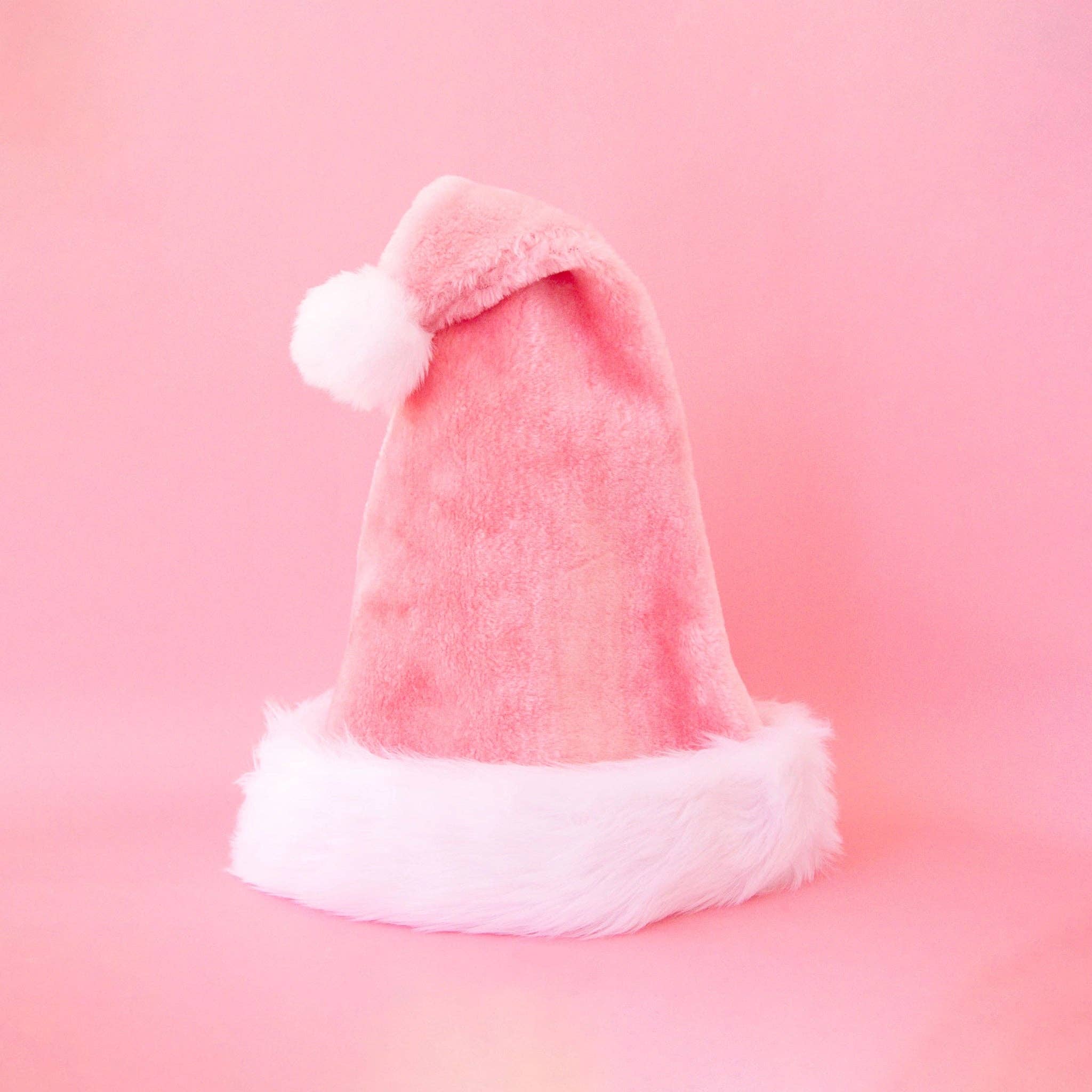 Sunshine Studios - Wholesale Santa Hat - Luxe Christmas Santa Hat | Light Pink1