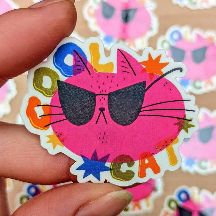 Cool Cat - Vinyl Sticker for wholesale by Uschie