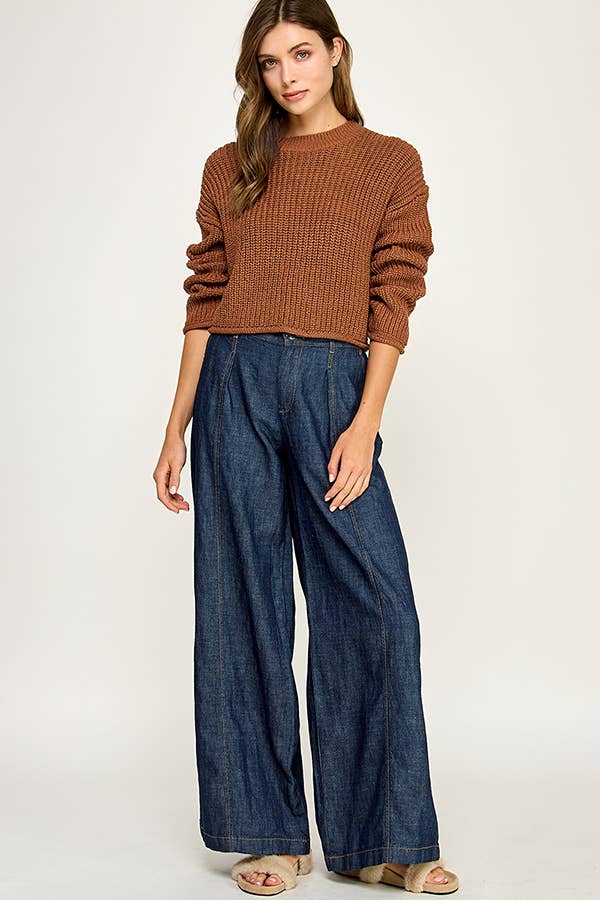 Miss Love - Wholesale Knit Sweater - Women's - WAFFLE KNIT SWEATER32