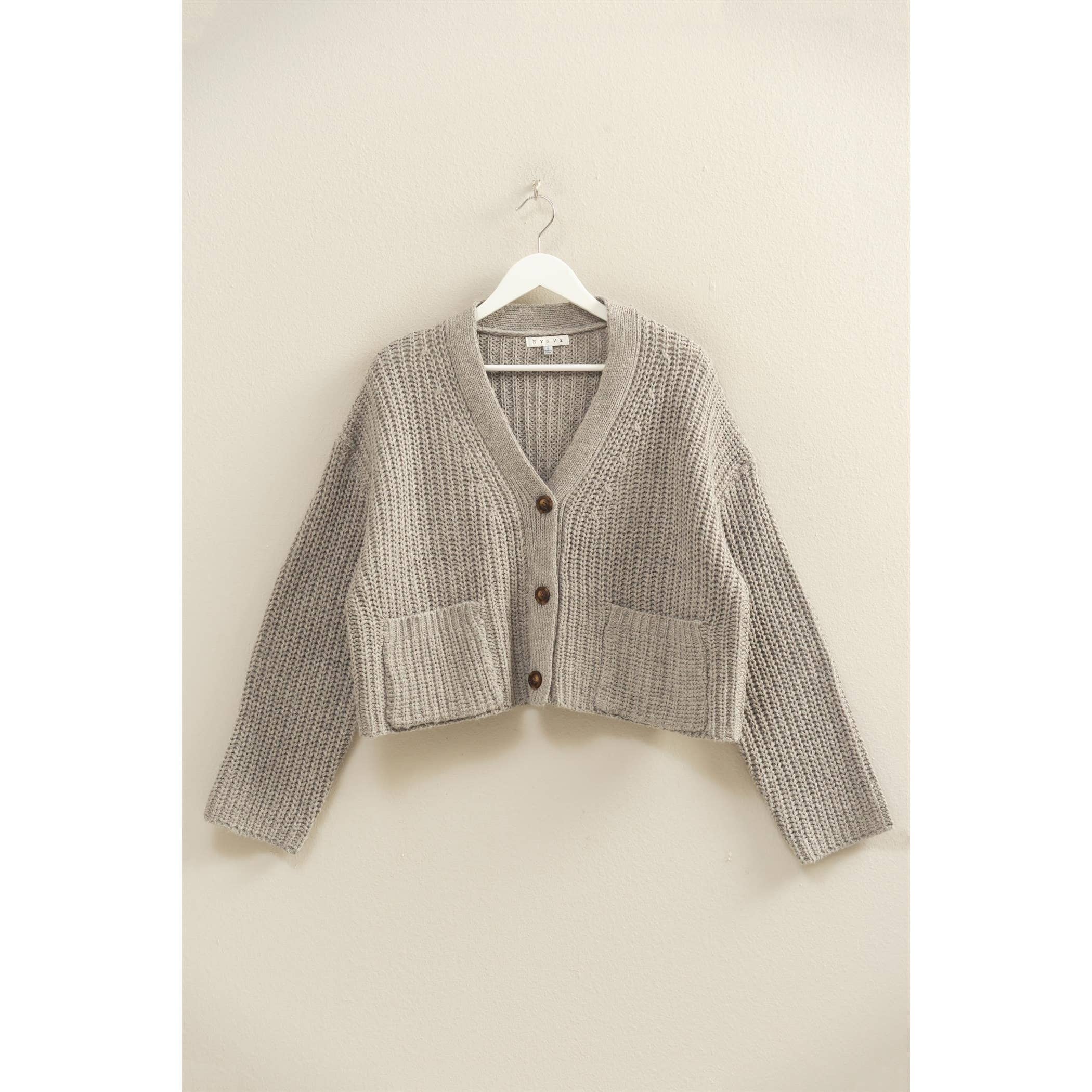 HYFVE - Wholesale Cardigan - Women's - Oversized Ribbed Sweater Cardigan3