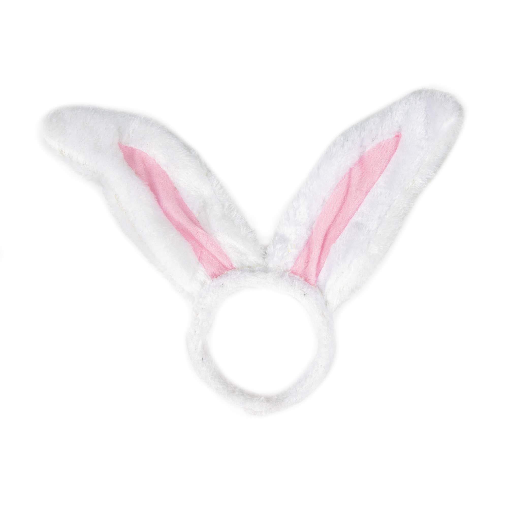 Party Pro - Wholesale Costume - Unisex - WHITE AND PINK PLUSH RABBIT EAR HEADBAND1