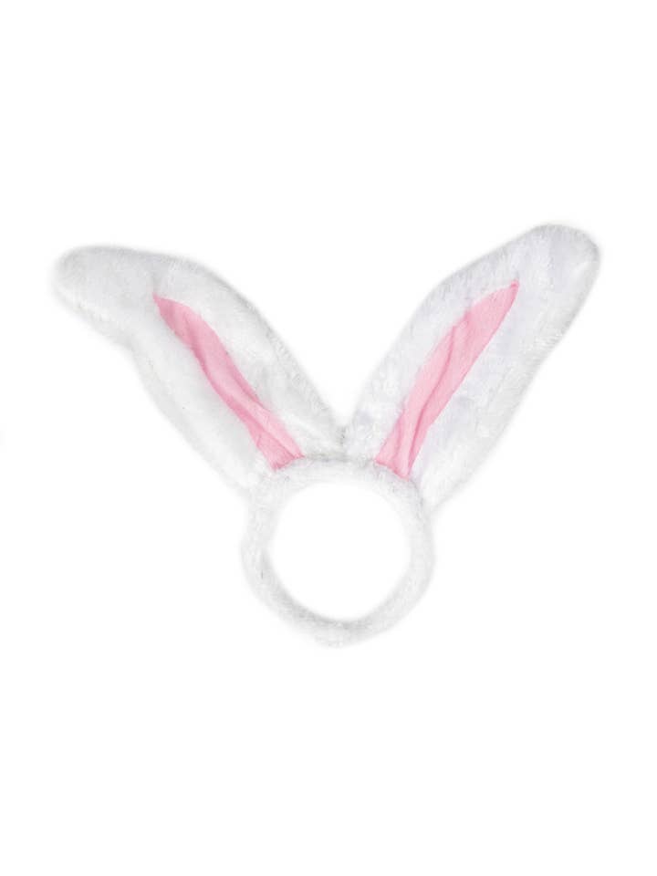 Party Pro - Wholesale Costume - Unisex - WHITE AND PINK PLUSH RABBIT EAR HEADBAND1