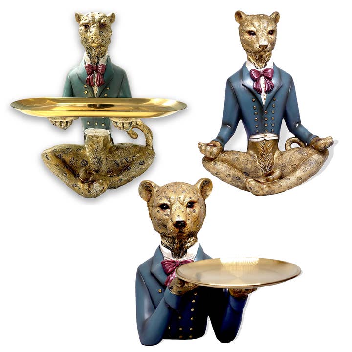 Modern Decor Resin Tiger Tray Statue for wholesale by SINT