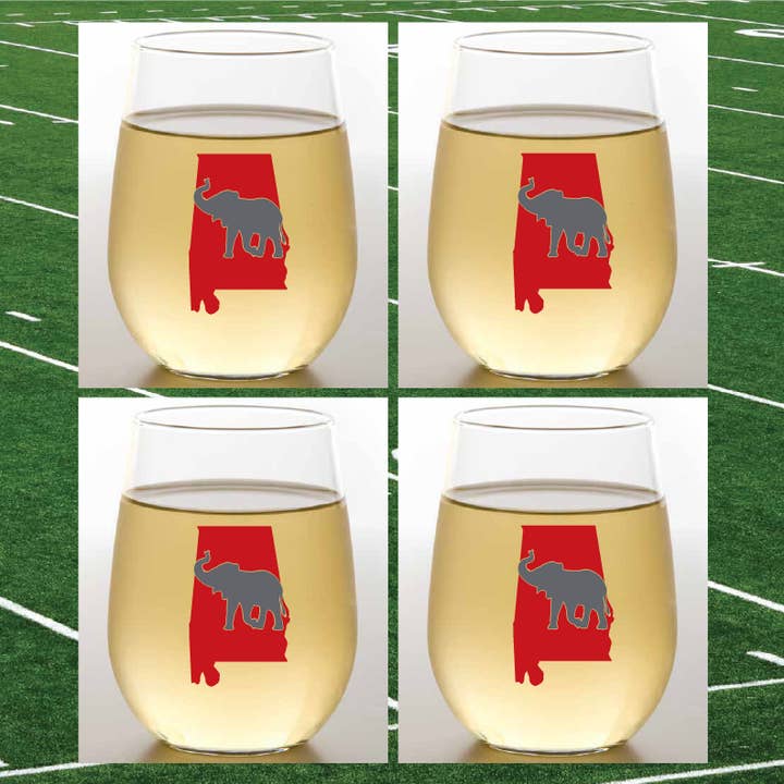 ALABAMA Unbreakable Stemless TRITAN Plastic Wine Glasses for wholesale by Wine-Oh!