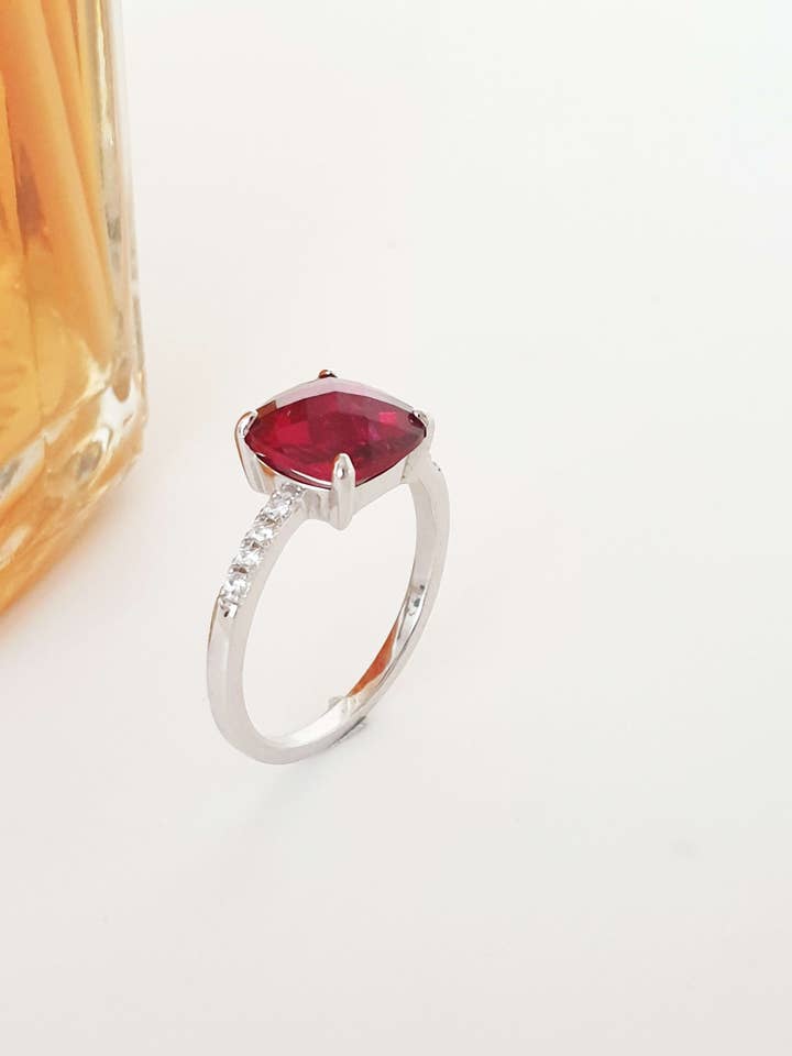 Rhodiumpläterad silverring 925/1000 med kubisk zirkonia för wholesale av SIUKA