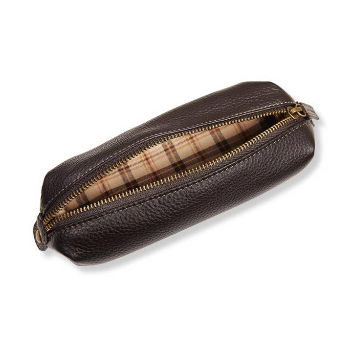 Mocha Bomber Jacket Pen Pouch for wholesale on Faire