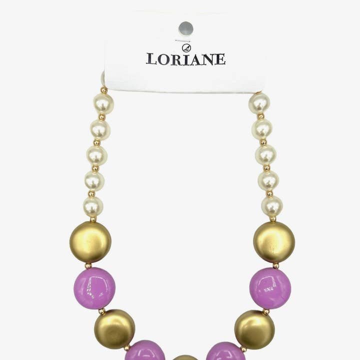 LORIANE CREATION - Vente Collier de perles - collier court 1106A-111