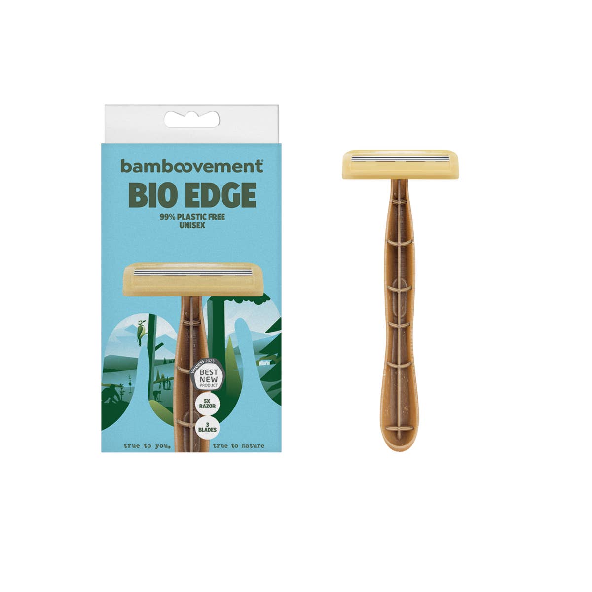 Bamboovement - Vendita all'ingrosso Rasoio - Rasoi Eco-Friendly BioEdge | 99% Senza Plastica