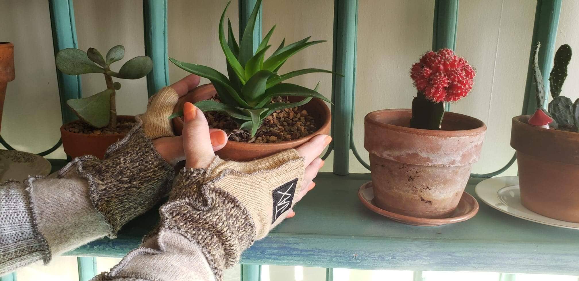 Jax Upcycled - Wholesale Gloves - Women's - Upcycled Unisex Fingerless Gloves choose the vibe color29