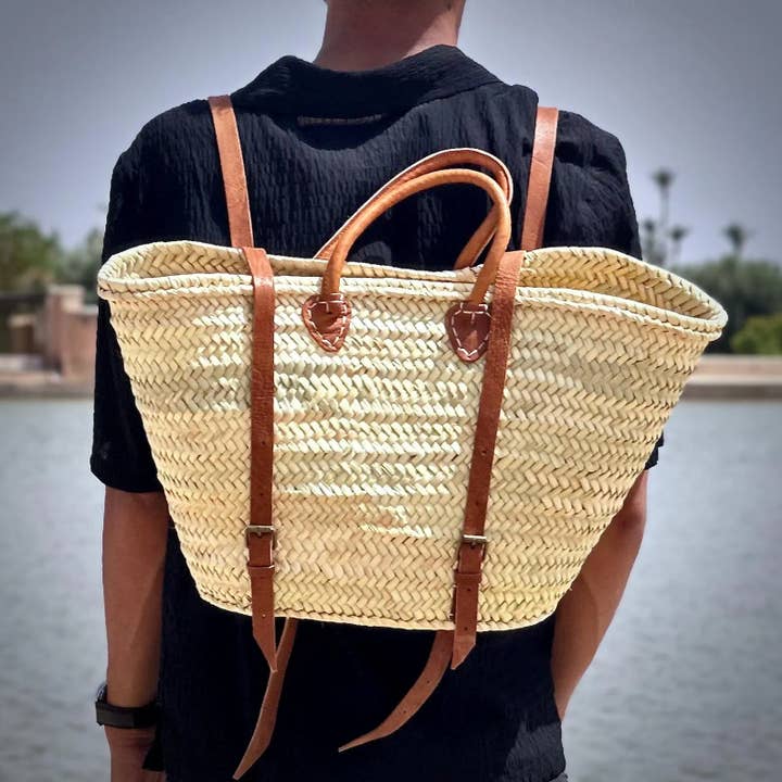 Twins Basket – Saco de praia por atacado – Saco de Palha Feito à Mão – Cesta de Verão Fofa, Saco de Praia