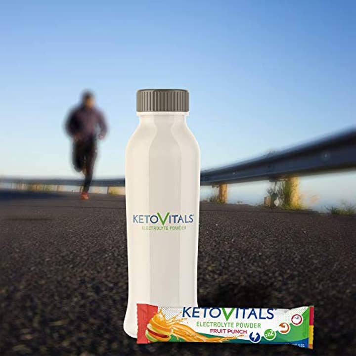 Keto Vitals - Wholesale Powdered Health Drink - KetoVitals Original Electrolyte Powder Stick Packs - Fruit Punch Flavor, 15Ct.