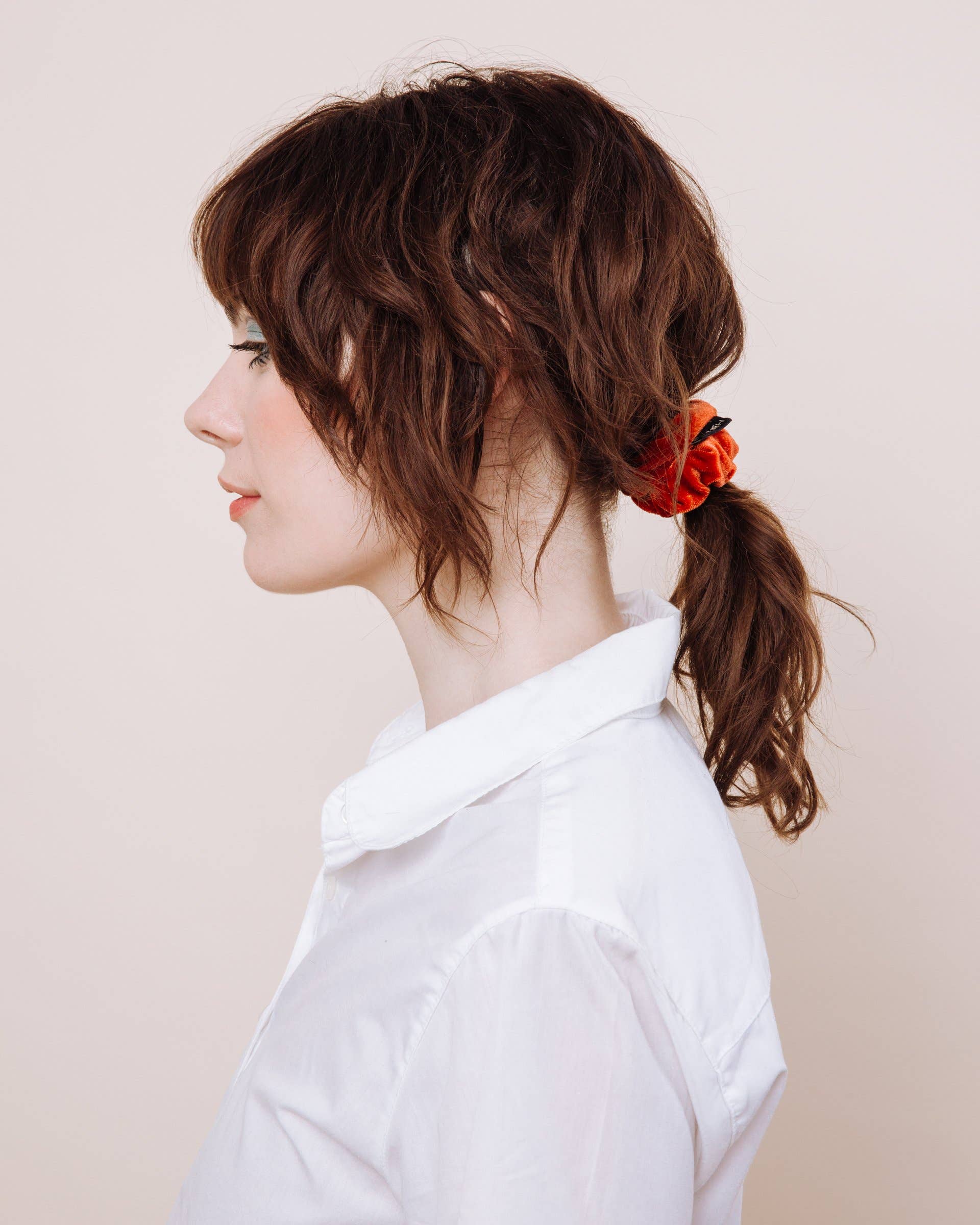 I'm With The Band - Wholesale Scrunchie - Women's - Velvet Sienna Mini Scrunchie2