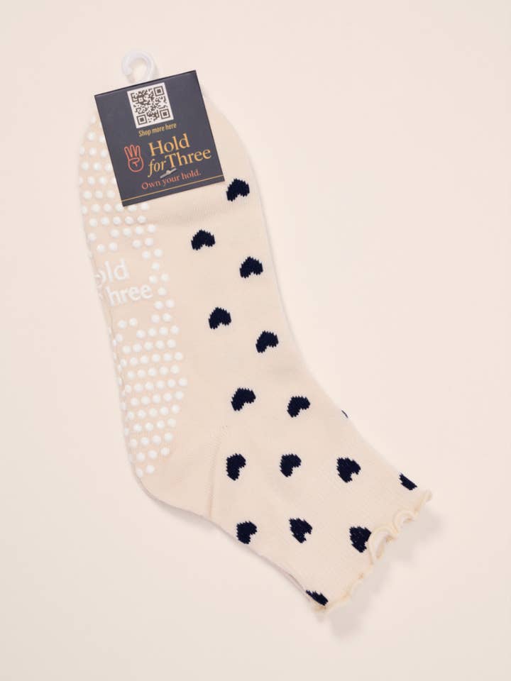 Grädde & Marinblå hjärtan för wholesale av HOLD FOR THREE