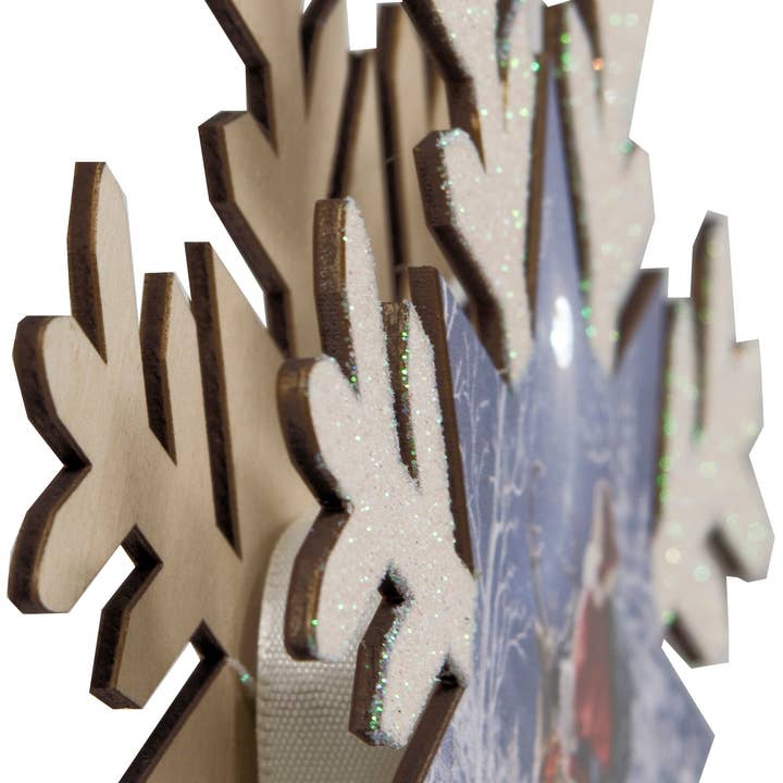 Glow Decor - Wholesale Ornament - Snow Much in Love LED Wood Snowflake3