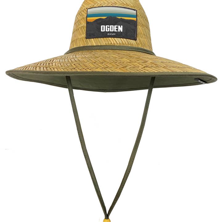 Cappello da bagnino Ogden Modern Sunset Patch su paglia per la vendita all'ingrosso da parte di Stryder Gear