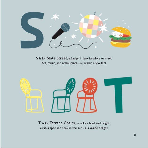 Collegiate ABCs - Wholesale Preschool Book (3-5) - University of Wisconsin–Madison A to Z Children’s Book5