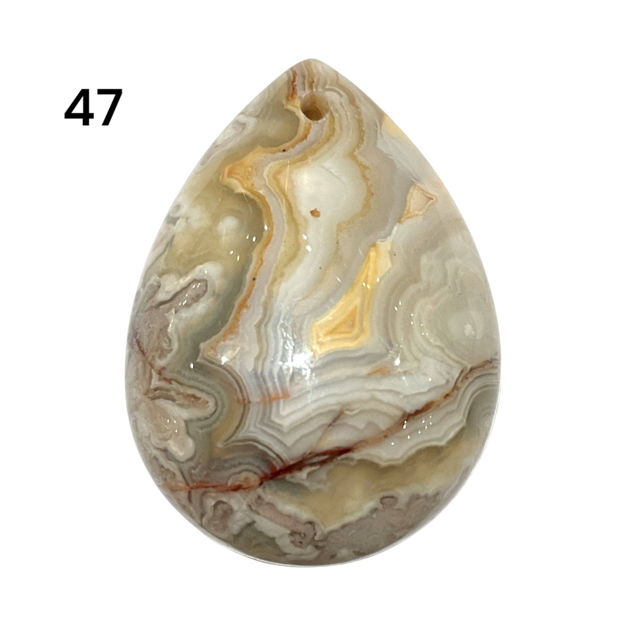 Foliesbijoux - Wholesale Individual Charm/Pendant - Drop-shaped pendant pierced in front (47 different stones) (bail not included)6