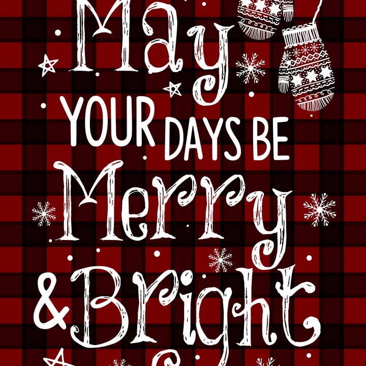 Wholesale Home Decor - Wholesale Flag - Merry & Bright Garden Flag 12in by 18in