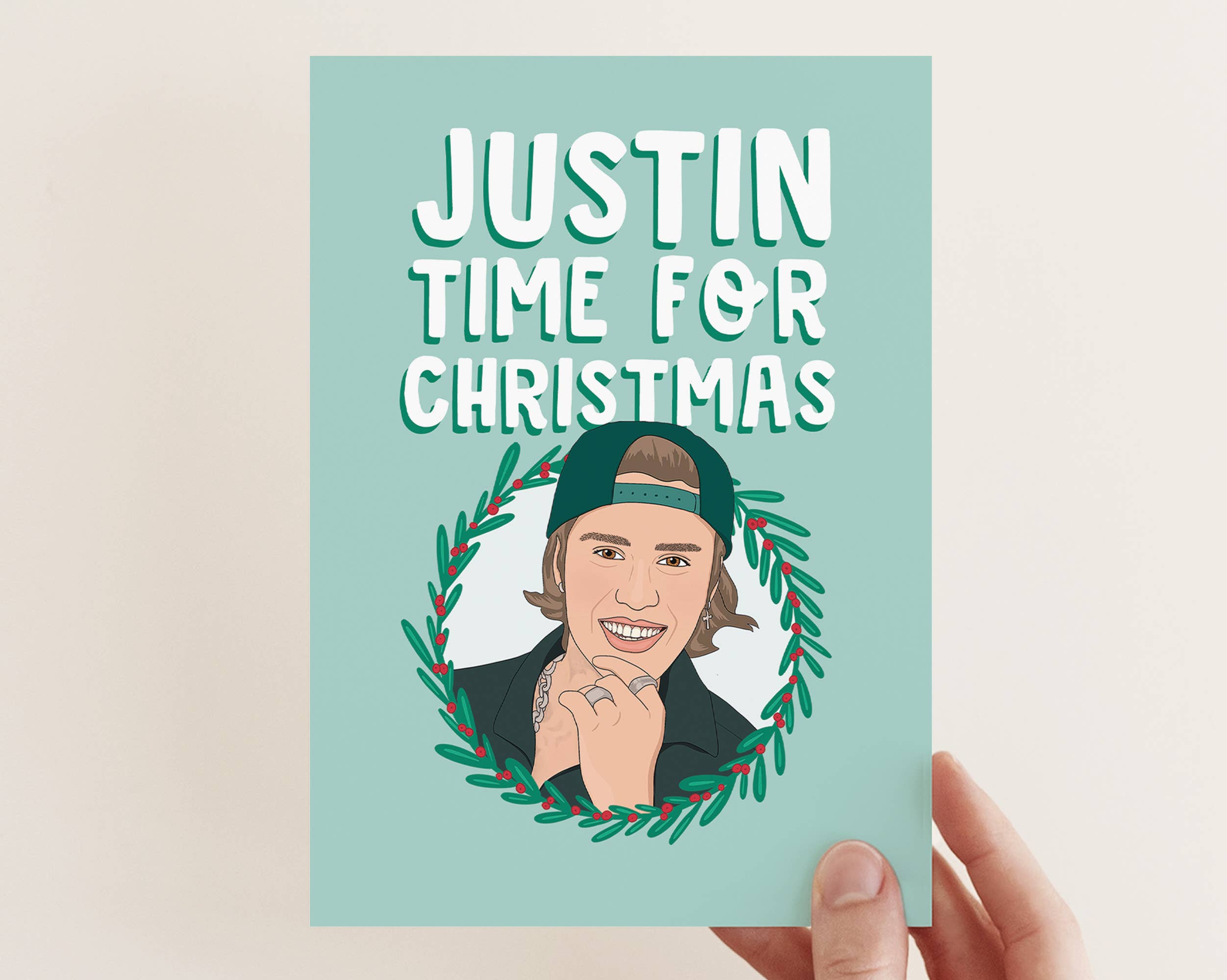 Bonne Nouvelle – Großhandel Weihnachtskarte – Justin Bieber Weihnachtskarte — Justin Time For Christmas1
