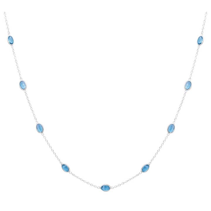 Blue Topaz Necklace for wholesale by Anna Lou of London