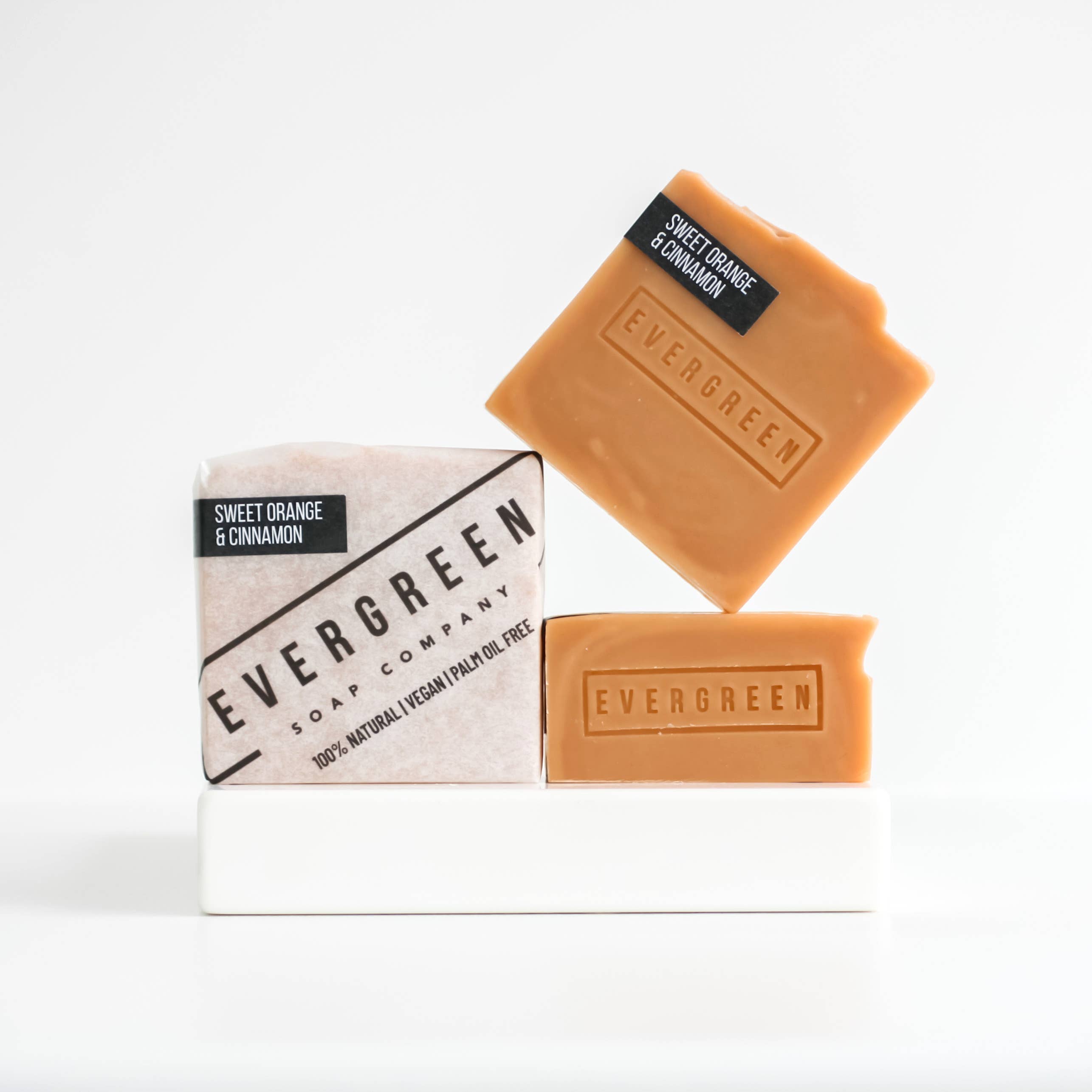 Evergreen Soap Company – wholesale Bar Soap – Sweet Orange & Cinnamon 100% Natural Soap