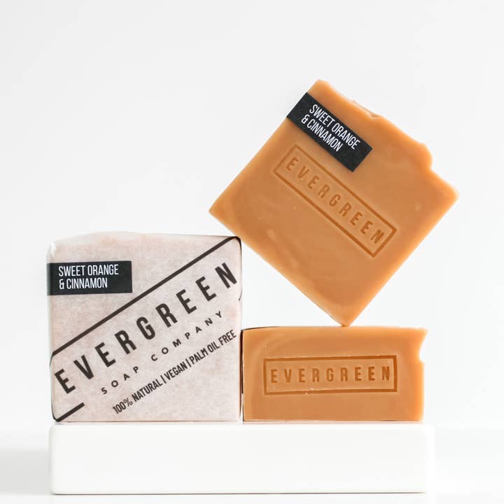 Evergreen Soap Company – wholesale Bar Soap – Sweet Orange & Cinnamon 100% Natural Soap0