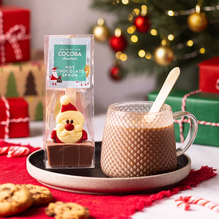 Cocoba - Wholesale Hot Cocoa Spoon - Christmas Santa Milk Chocolate Hot Chocolate Spoon3