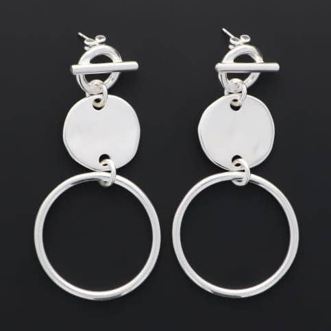 No. 503 - Thin round disc earrings for wholesale by SECRET DE CUIR