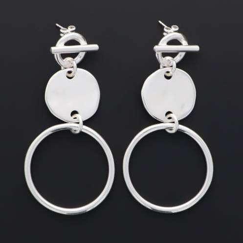No. 503 - Thin round disc earrings for wholesale by SECRET DE CUIR