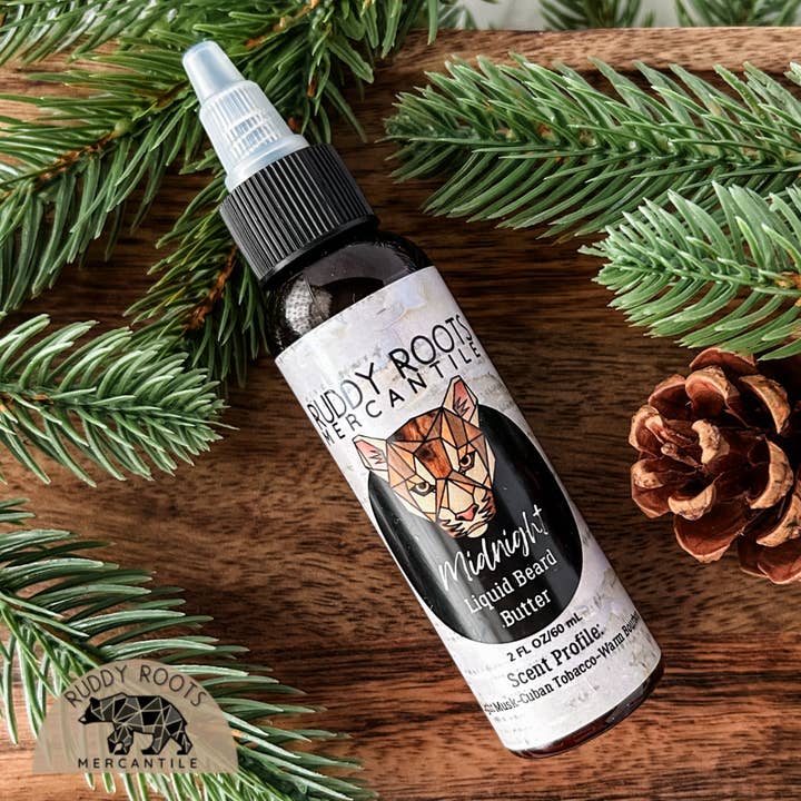 Midnight Liquid Beard Butter for wholesale by Ruddy Roots Mercantile & Fragrance House