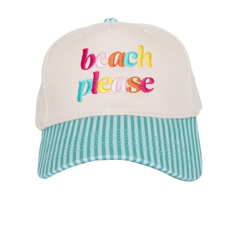 Katydid - Wholesale Trucker Hat - Women's - BEACH PLEASE (Multicolored) Two-Toned Wholesale Hat1