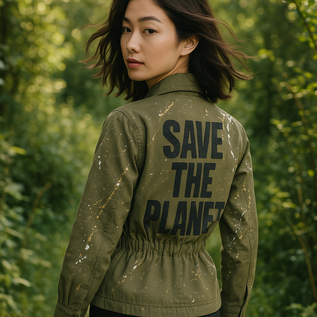 apiedinudinelparco - Venta al por mayor Chaqueta - Mujer - Chaqueta militar corta pintada a mano con parches y brillo1