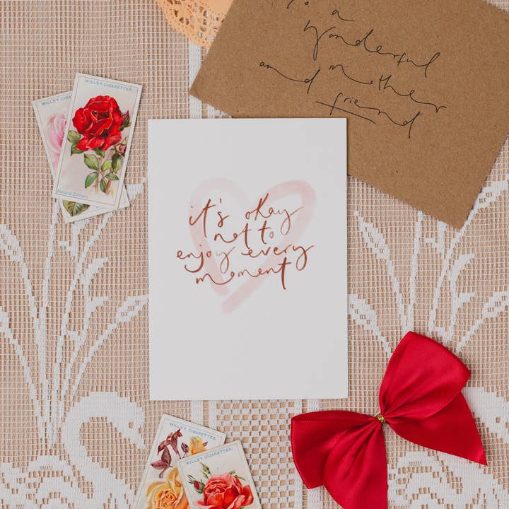 It's Ok Not to Enjoy Every Moment New Baby Mother Card for wholesale by Oh Squirrel