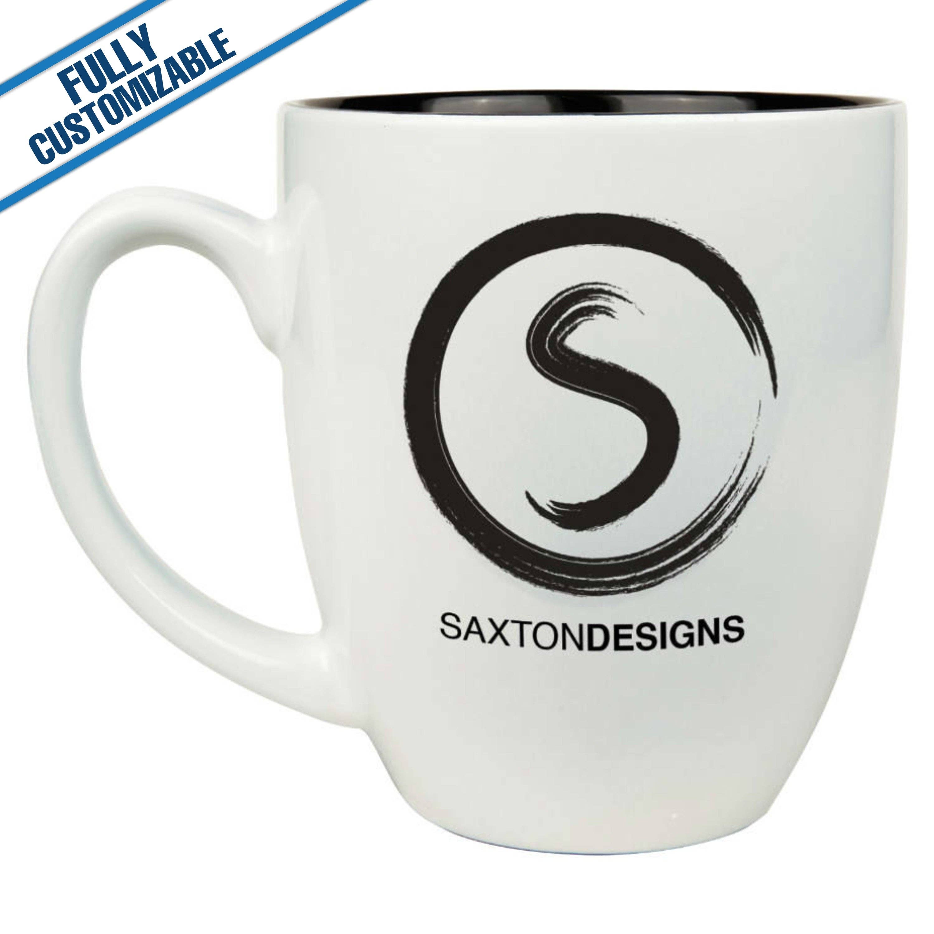 GiftWorksPlus - Wholesale Coffee Mug - 16Oz. Engraved Ceramic Bistro Mug Fully Customizable4