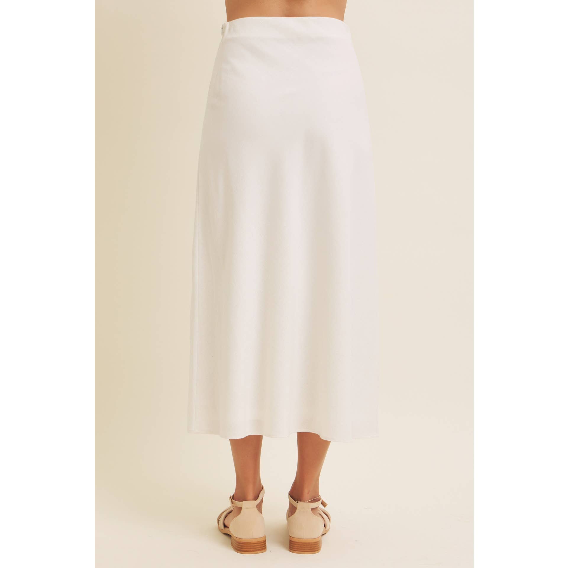 in february - Wholesale Skirt - Women's - VISCOSE LINEN BLEND BIAS CUT MAXI SKIRT WITH LINING32
