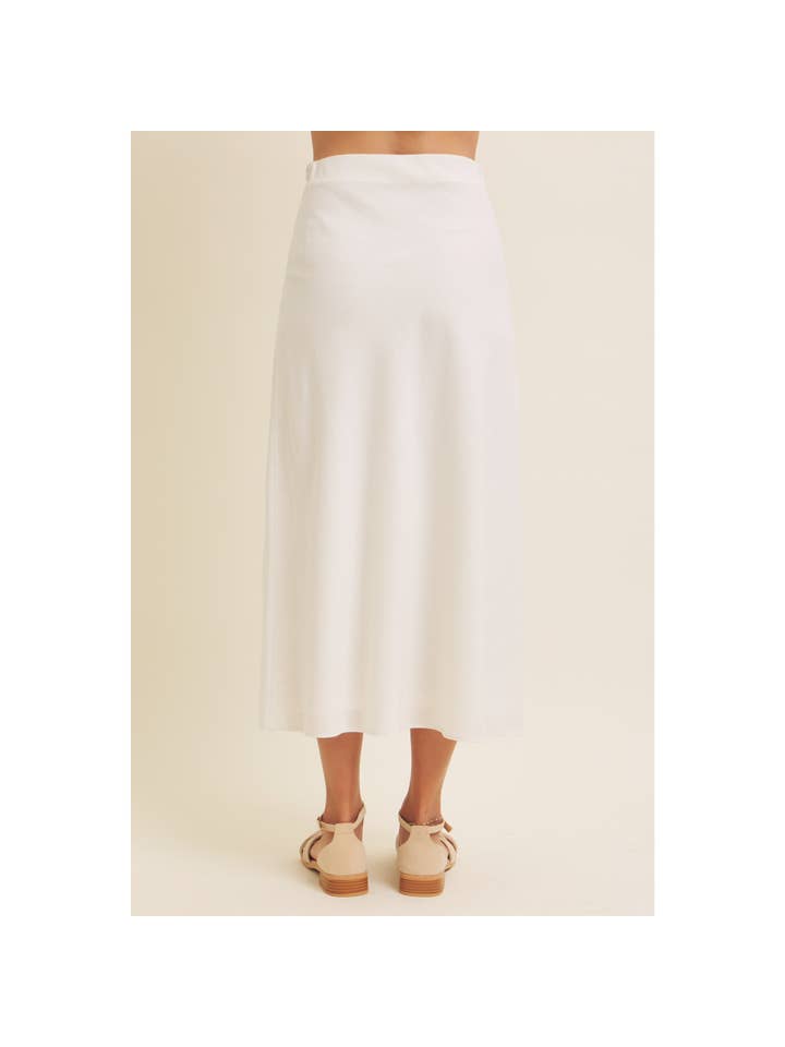 in february - Wholesale Skirt - Women's - VISCOSE LINEN BLEND BIAS CUT MAXI SKIRT WITH LINING32