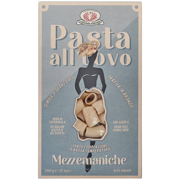 Mezzemaniche al Huevo Rustichella d'Abruzzo 500g para venta al por mayor de Casa Rustichella by Rustichella d'Abruzzo SpA