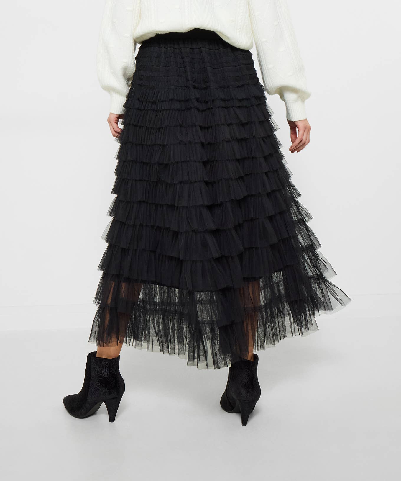 Black Penelope Tulle Tiered Skirt for wholesale on Faire5