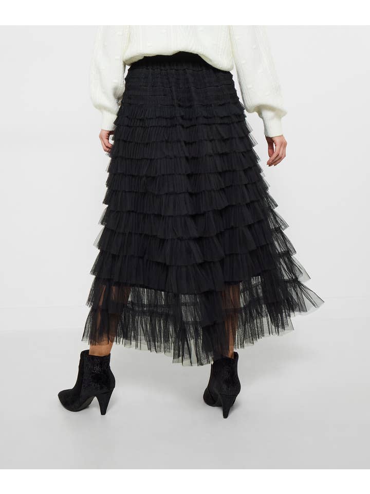 Black Penelope Tulle Tiered Skirt for wholesale on Faire5
