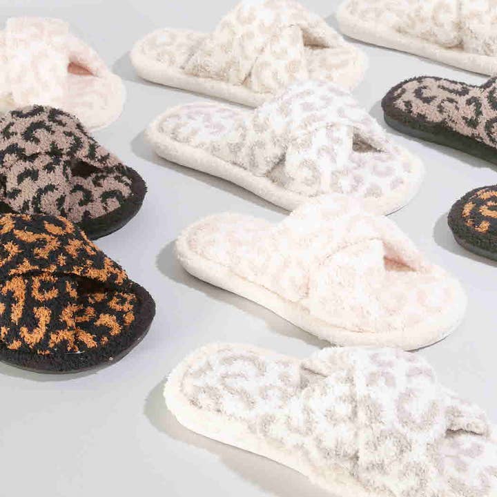 Fashion City - Wholesale Slippers - Women's - Luxury Soft Crossover Leopard Pattern Slipper10