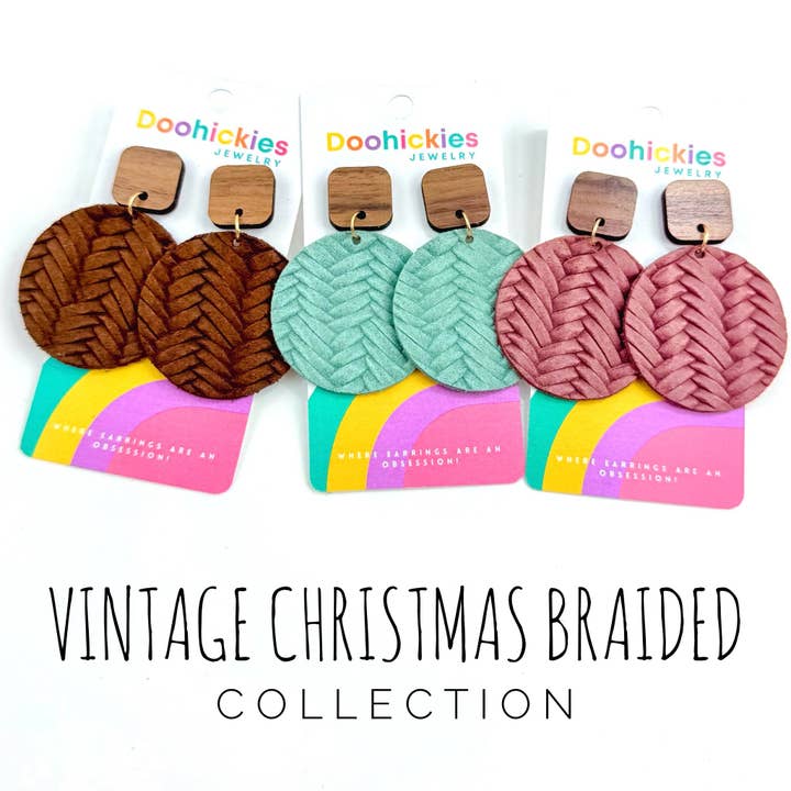 Doohickies - Wholesale Dangle Earrings - Vintage Christmas Braided Piggyback Earring Collection2