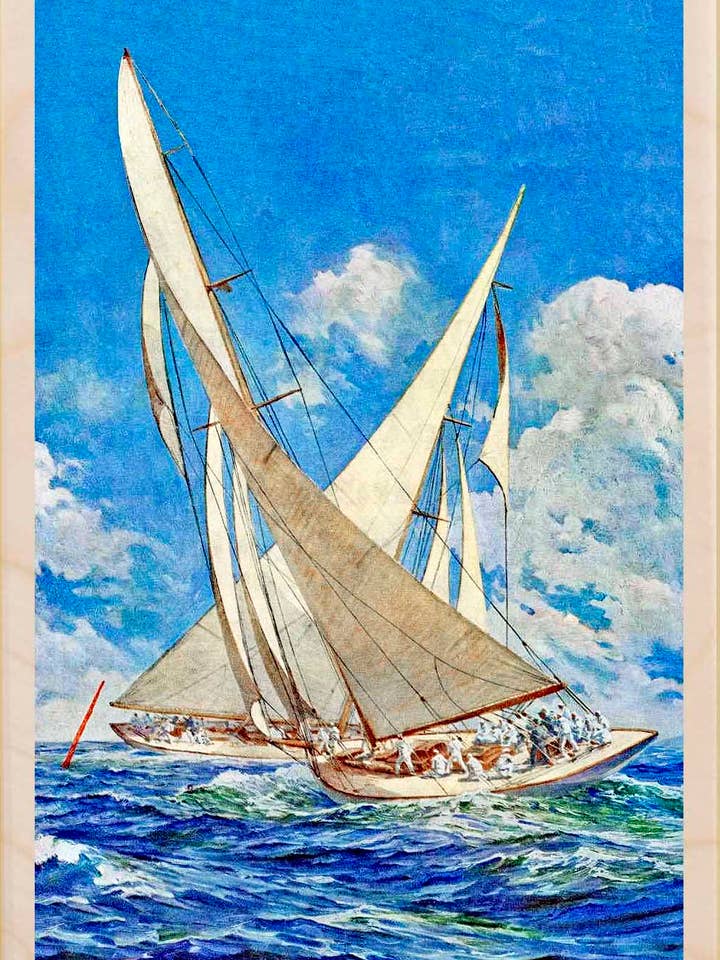 Regatta - Eco-friendly cards & magnets for wholesale by THE WOODEN POSTCARD COMPANY