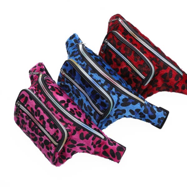 Nima Accessories Inc - Wholesale Belt Bag - Women's - Faux Leather Shinny Animal Print Ladies Fanny Pack